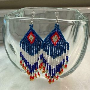 NEW beaded fringe earrings
